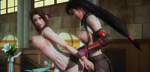 trendsAerith and Tifa passionate sex - Final Fantasy 7 Futa